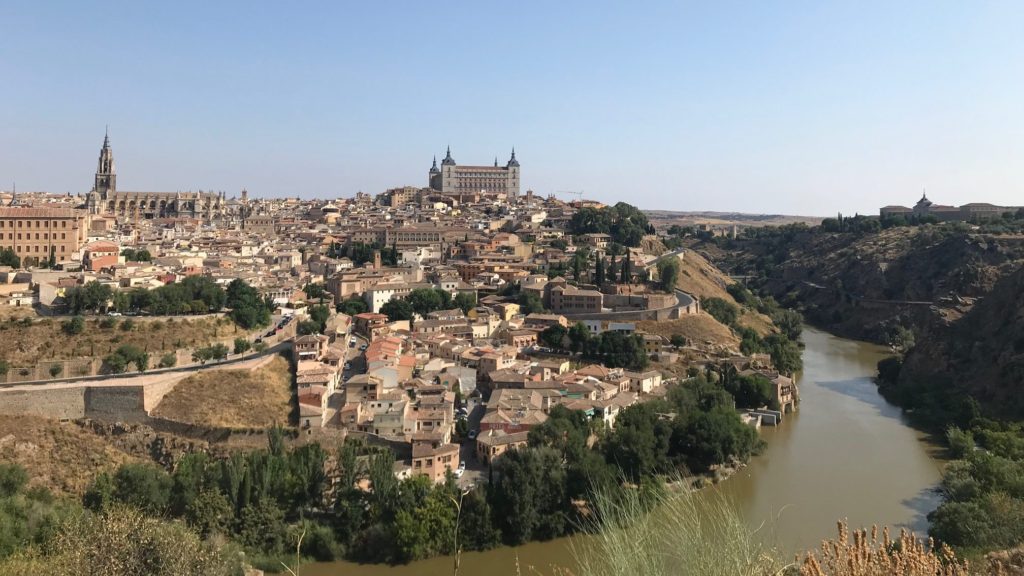 El Mirador Del Valle boasts an unbeatable view of the city of Toledo and is the first stop of many for a Day Trip to Toledo, Spain