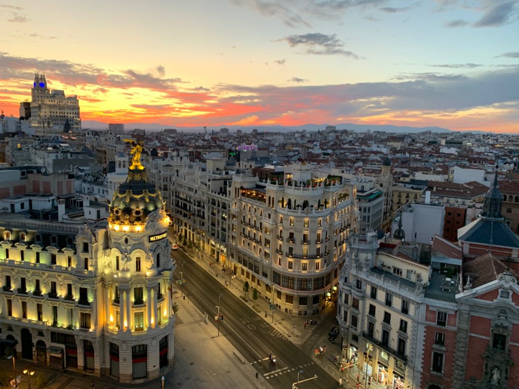 Circulo de Belles Artes has one of the best views of Madrid. It will be one of your favorite spots while teaching abroad in spain