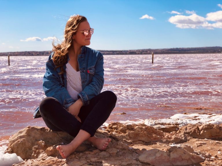 Explore The Shores of a Rare Pink Lake in Spain