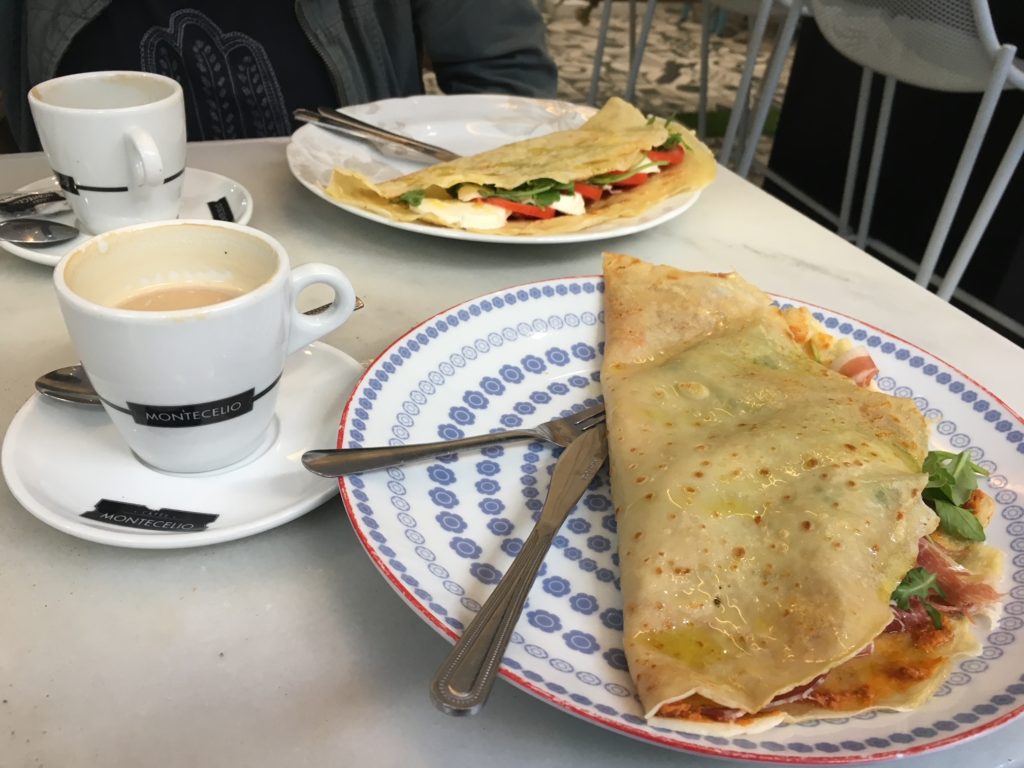 Crepes are not just for dessert, they can be for breakfast too! Enjoy these savory crepes in Alicante. Spain. 