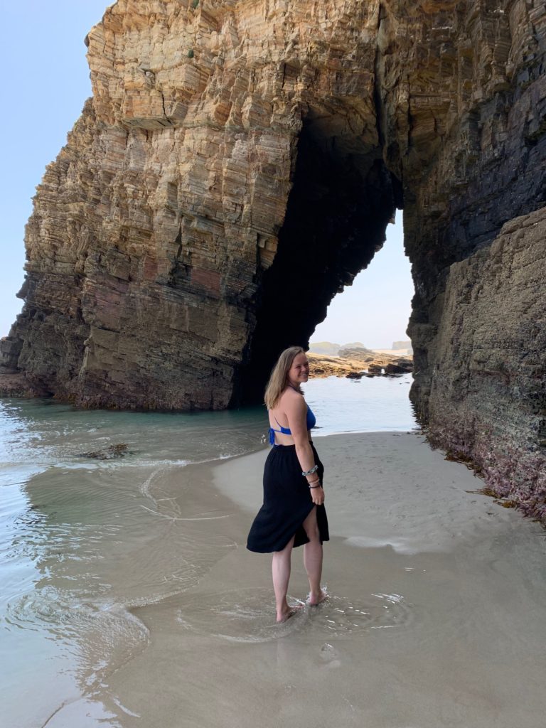 la Playa de las catedrales is the most outstanding beach in all of spain. Dramatic rock formations are what makes this beach special