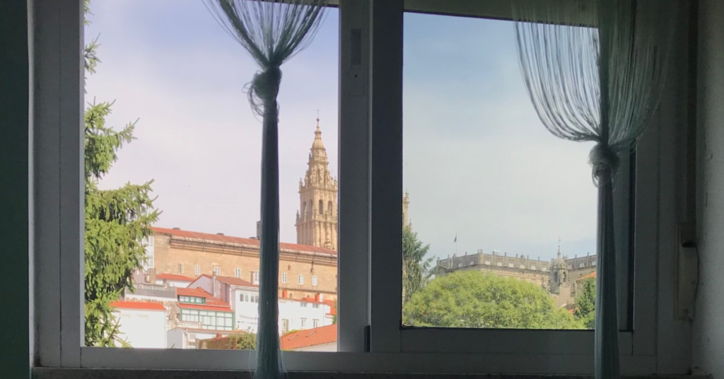 The dreamy view of Santiago de Compostela Cathedral from my room.