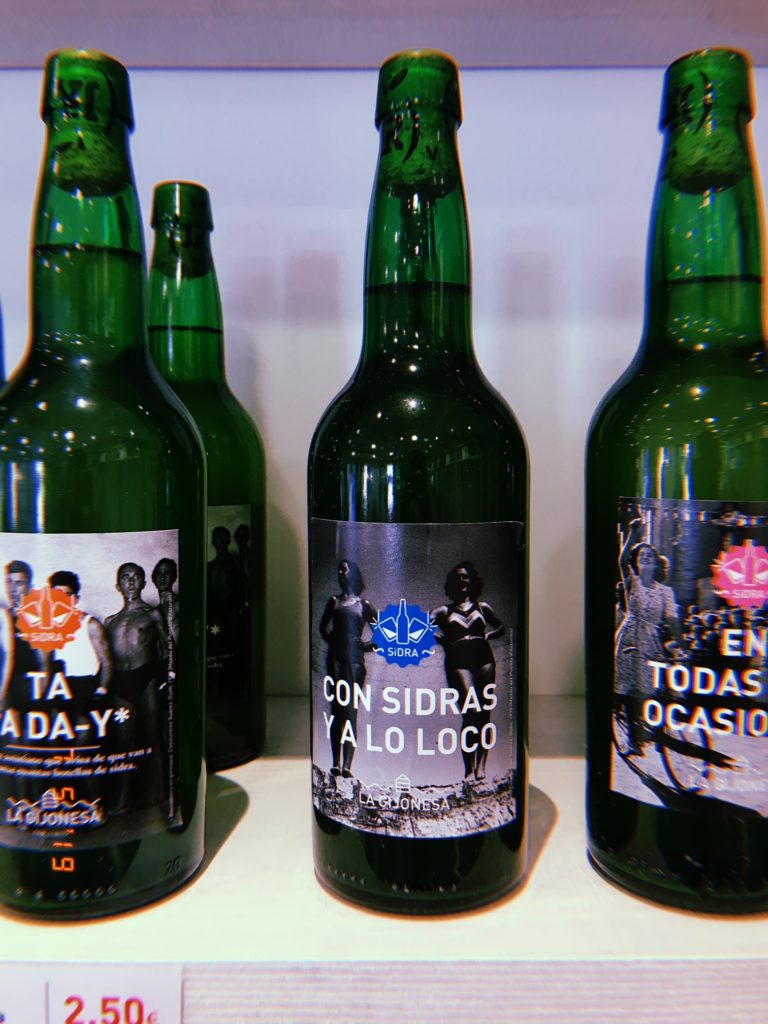 Asturian Sidra bottles. Drinking Sidra is one a must do when visiting Gijón