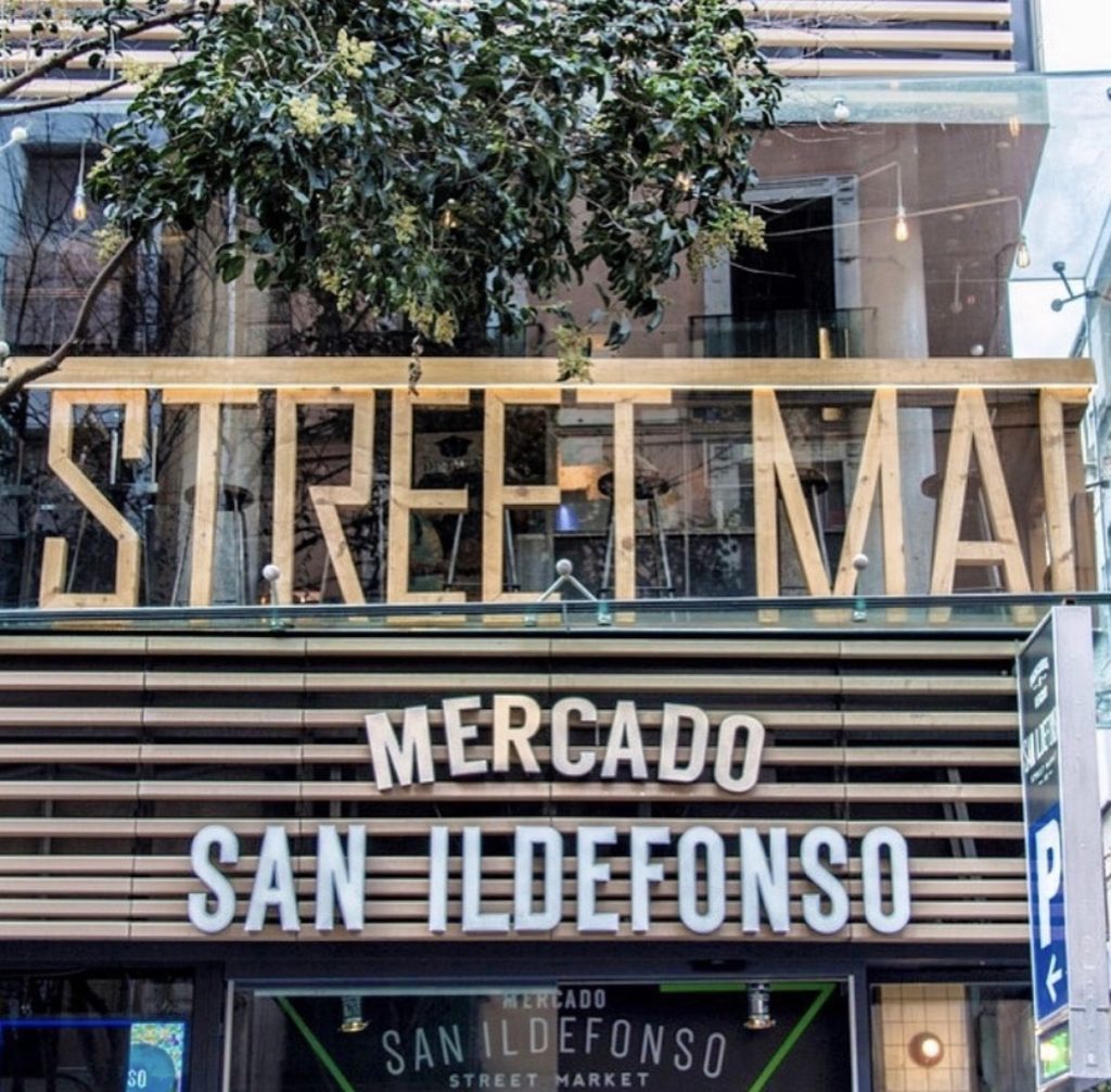 The best restaurants in Malasaña and all of Madrid honestly can be found in the food markets. Mercado San Ildefonso is no exception. Photo taken from the mercado de san ildefonso instagram account. 