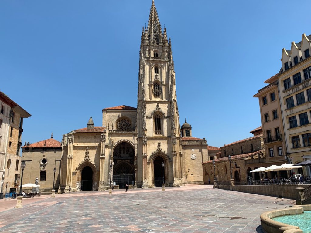 The Cathedral of Oviedo stands proudly in the center of the historic district. 
