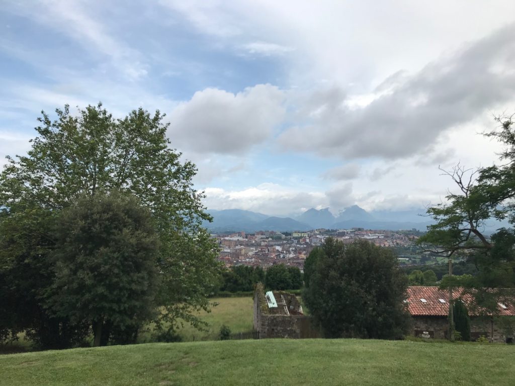 From the Monte Naranco you can overlook the entire city of Oviedo Spain. 
