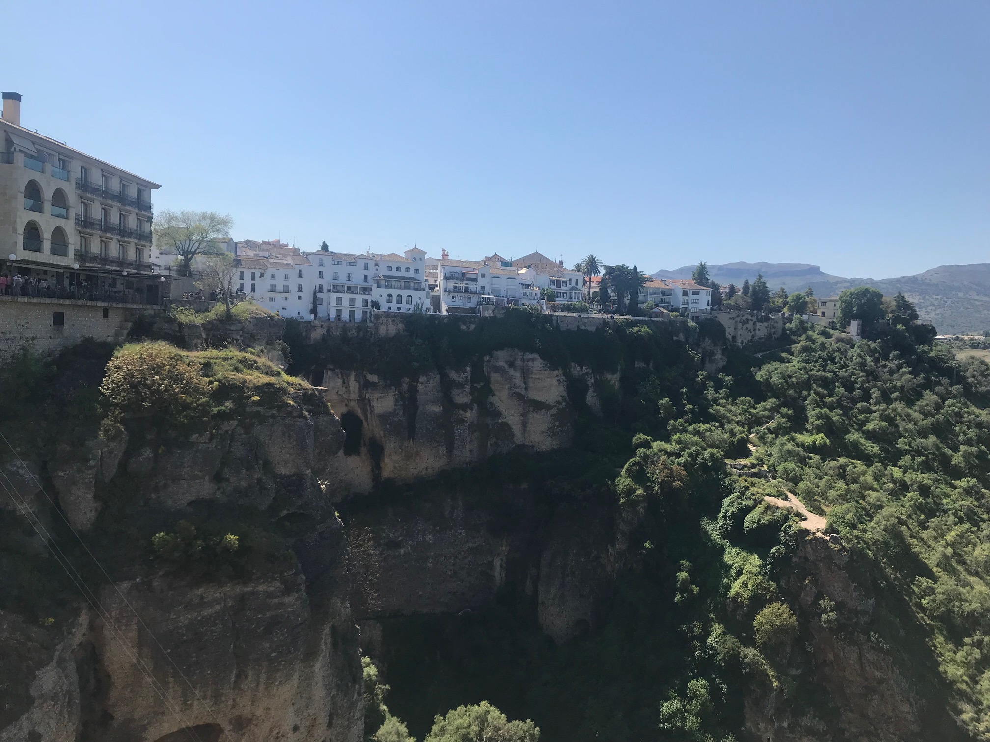 The cliffs and hanging houses of Ronda, Spain