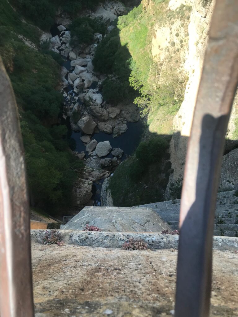 Look at the staggering drop from the Puente Nuevo in Ronda, Spain.