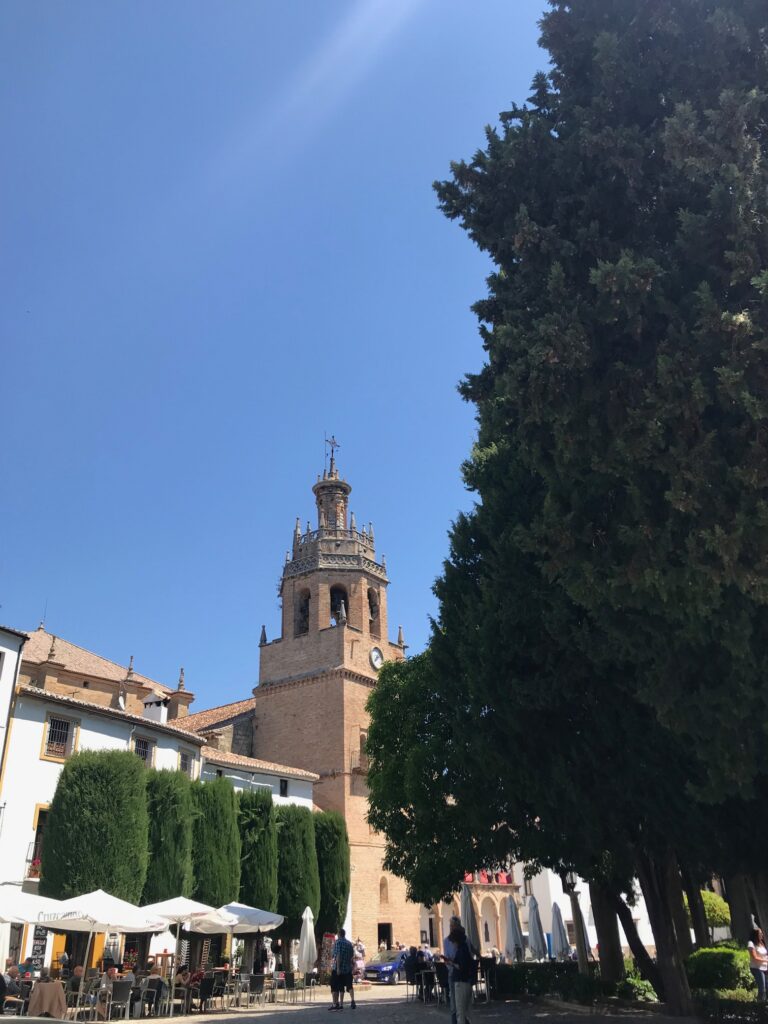 Cute plazas like the Plaza de Iglesia de Santa María la Mayor make Ronda a beautiful palce.
