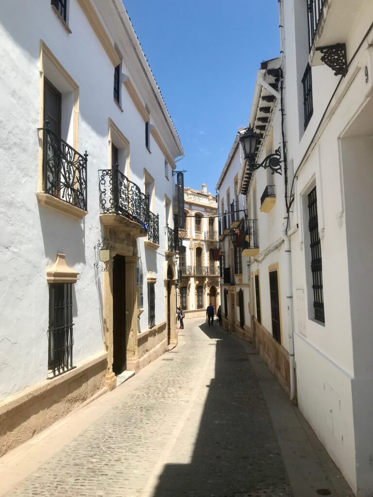 White washed walls cover Ronda, Spain which make it a beautiful place to walk through in Andalucia.
