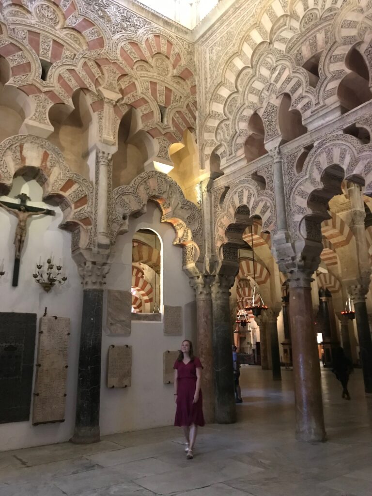La Mezquita de Córdoba transformed to a Cathedral. Here traces of both cultures and religions can be seen. 